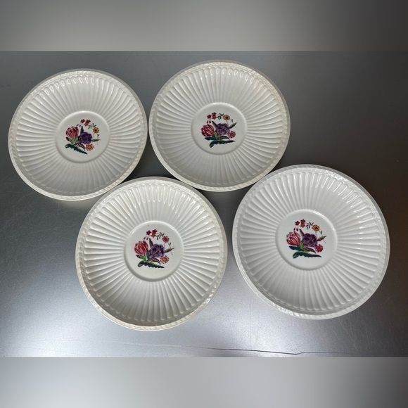 Vintage Wedgwood Edme Conway Plates/ Oversized Saucers Bread Plate Set Of 4 - Picture 1 of 7